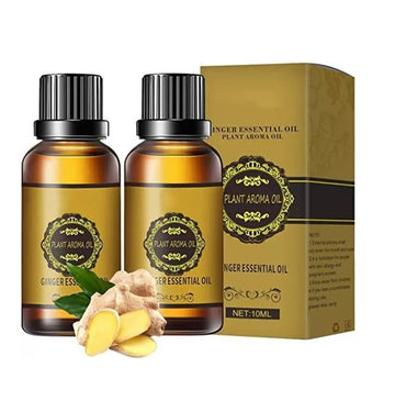 Belly Drainage Ginger Oil, Lymphatic Drainage Ginger Oil, Slimming Tummy Ginger Oil, Ginger Essential Oil for Swelling and Pain Relief, Care for Skin (30ML) (Pack Of 2)  Regular priceRs. 599.00